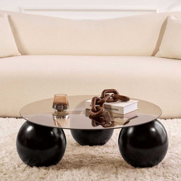 Table basse ronde en verre Miro - 7