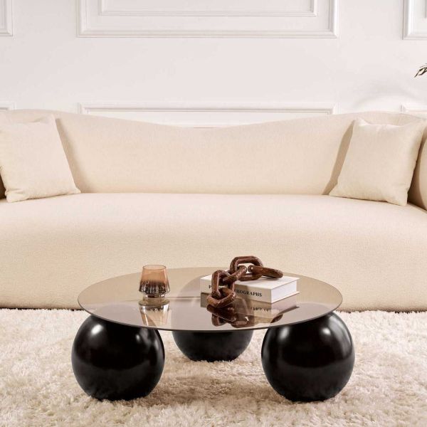 Table basse ronde en verre Miro - 8