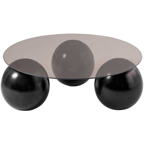 Table basse ronde en verre Miro