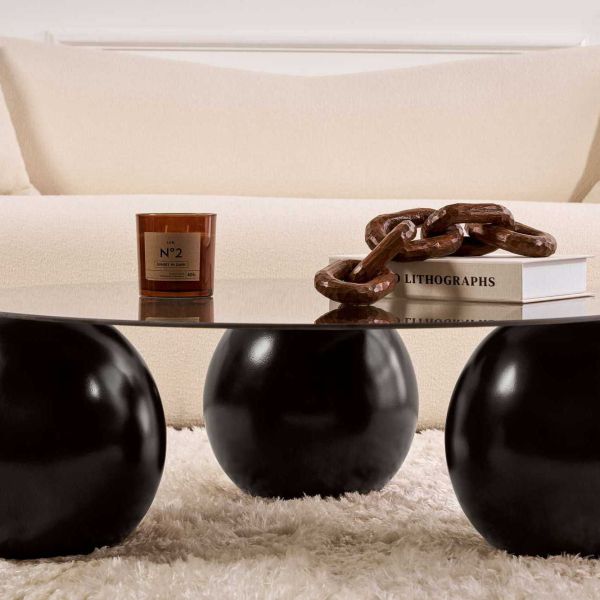 Table basse ronde en verre Miro - 5