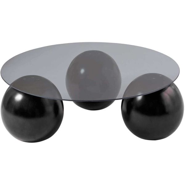 Table basse ronde en verre Miro