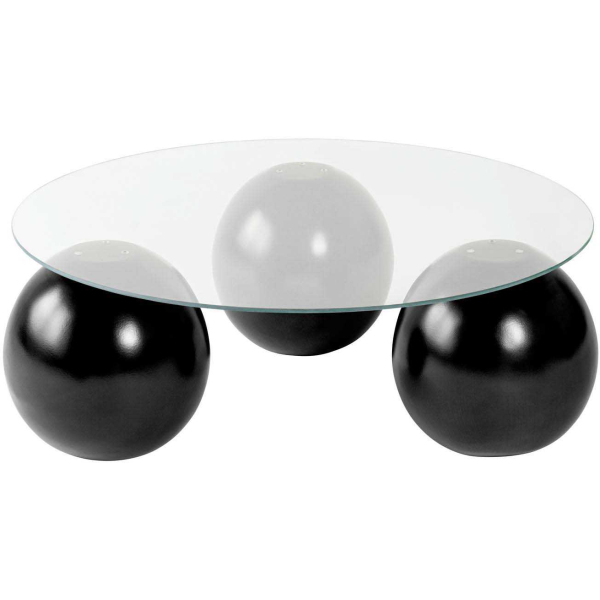 Table basse ronde en verre Miro