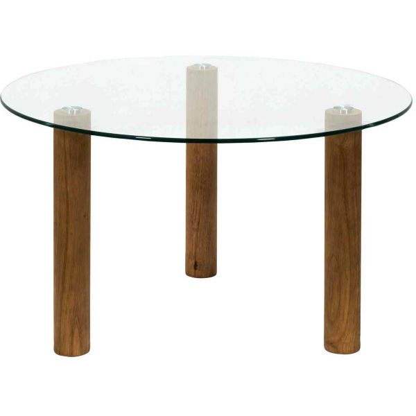 Table basse ronde en verre trempé