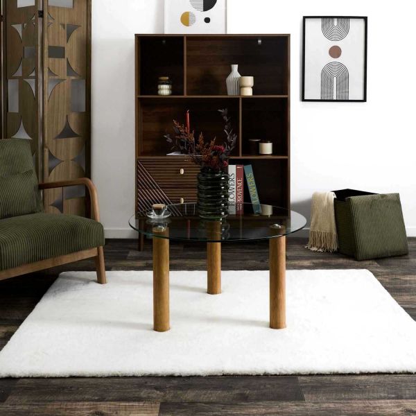 Table basse ronde en verre trempé - THE HOME DECO FACTORY