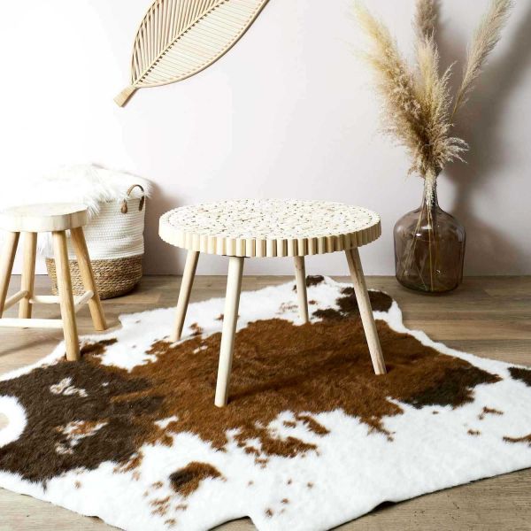 Table basse rondin en bois 60 cm - 5
