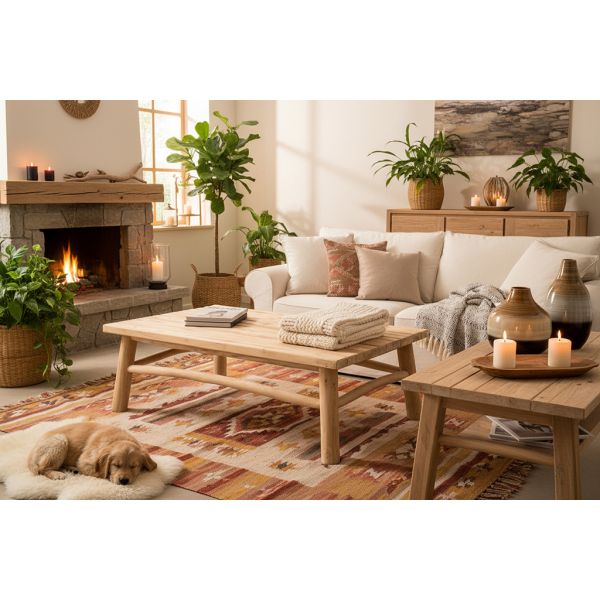 Table basse en teck - Arthur - AUBRY GASPARD