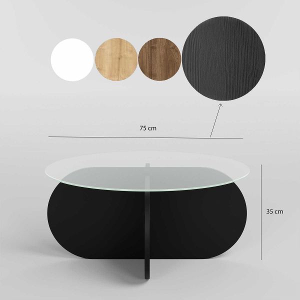 Table basse en verre Bubble - ASI-0583