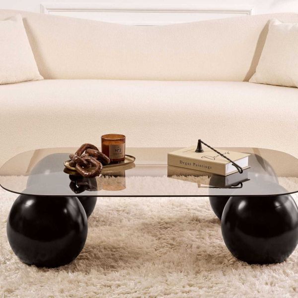 Table basse en verre 118 x 75 x 30 cm Evara - 6