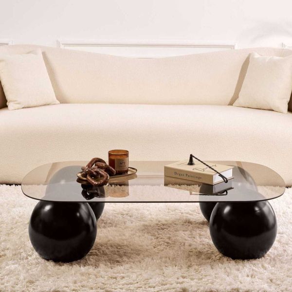 Table basse en verre 118 x 75 x 30 cm Evara - 7