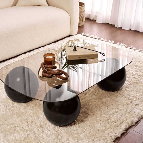 Table basse en verre 118 x 75 x 30 cm Evara - 8