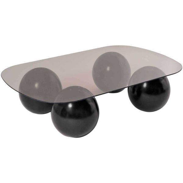 Table basse en verre 118 x 75 x 30 cm Evara