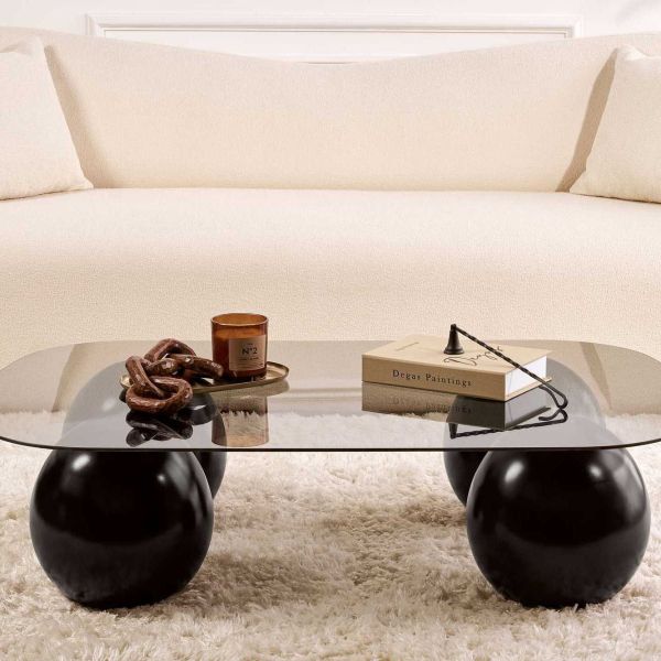 Table basse en verre 118 x 75 x 30 cm Evara - 7