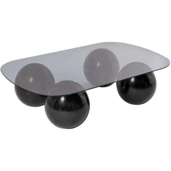 Table basse en verre 118 x 75 x 30 cm Evara
