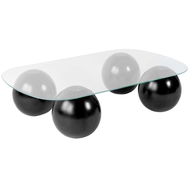 Table basse en verre 118 x 75 x 30 cm Evara