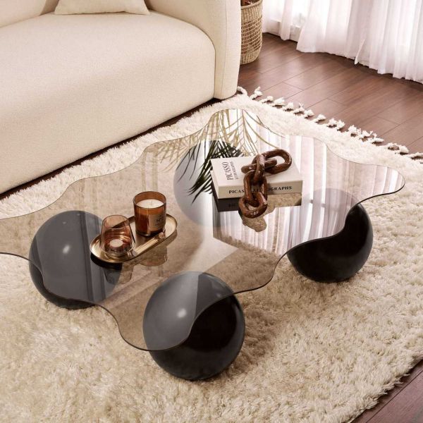 Table basse en verre 120 x 80 x 30 cm Noxa - 6