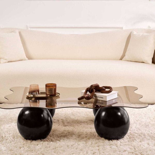 Table basse en verre 120 x 80 x 30 cm Noxa - 8