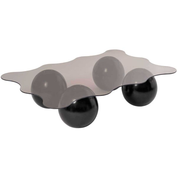 Table basse en verre 120 x 80 x 30 cm Noxa