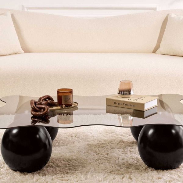 Table basse en verre 120 x 80 x 30 cm Noxa - 7