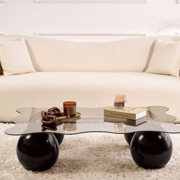 Table basse en verre 120 x 80 x 30 cm Noxa - 8