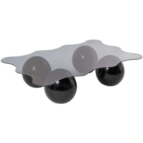 Table basse en verre 120 x 80 x 30 cm Noxa