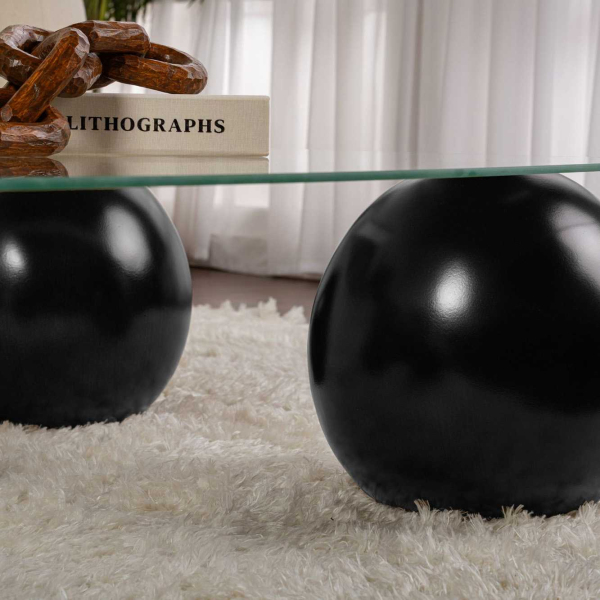 Table basse en verre 110 x 75 x 30 cm Sera - ASI-1802
