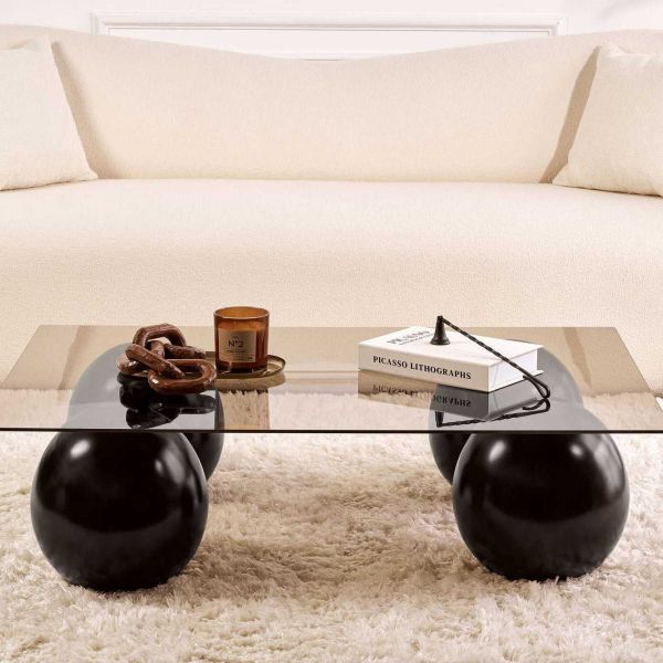 Table basse en verre 110 x 75 x 30 cm Sera - 6