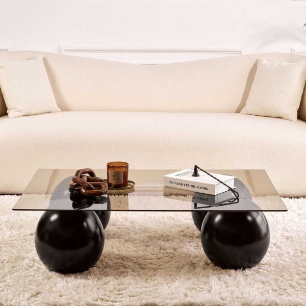 Table basse en verre 110 x 75 x 30 cm Sera - 7