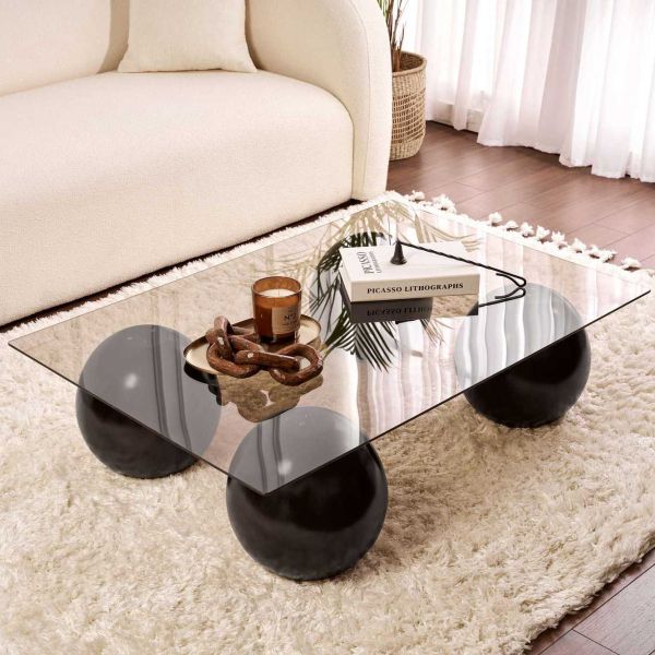 Table basse en verre 110 x 75 x 30 cm Sera - 8