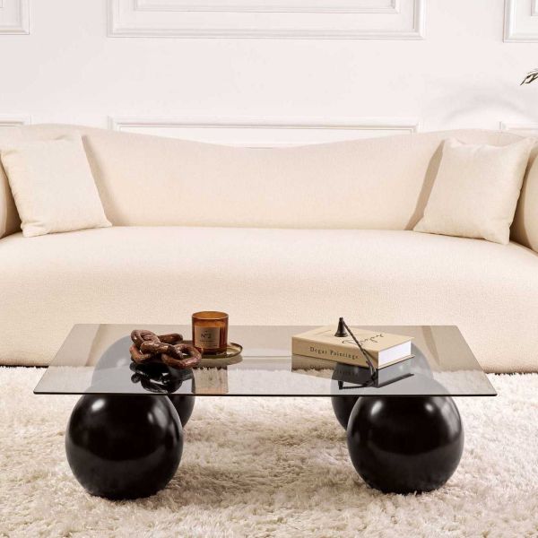 Table basse en verre 110 x 75 x 30 cm Sera - 8