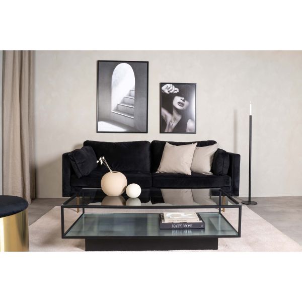 Table basse en verre et acier Maglehem - FURNITURE FASHION