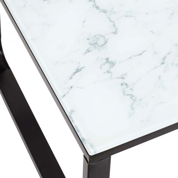 Table basse en verre et métal Marble - 5