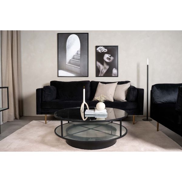 Table basse en verre ronde Falsterbo - Furniture Fashion