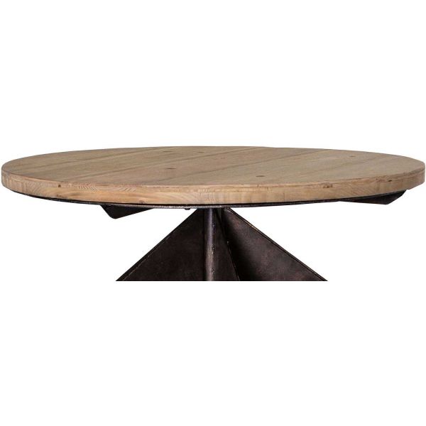 Table avec 3 casiers pivotants en fer et bois 60 x 87.5 cm - ANT-0813