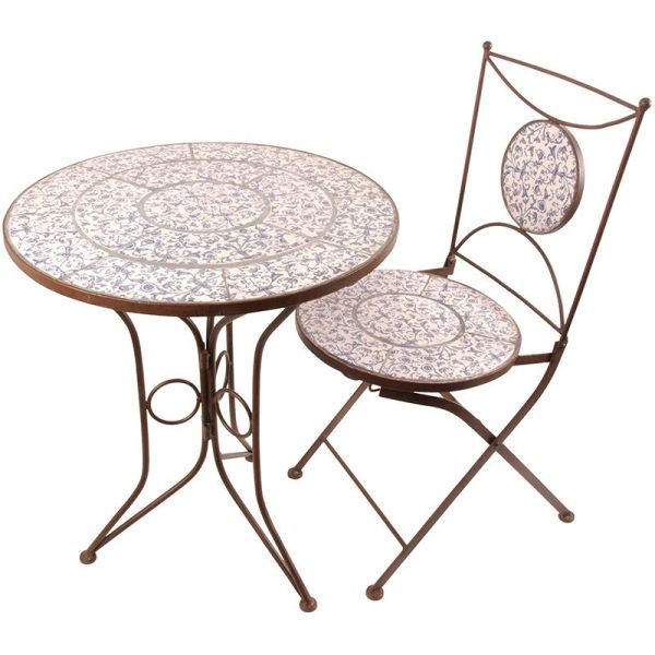 Table en céramique et fer forgé - 5