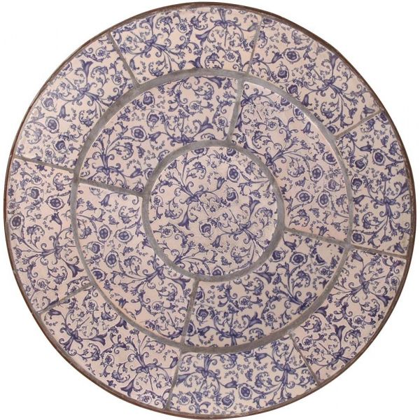 Table en céramique et fer forgé - ESS-0726