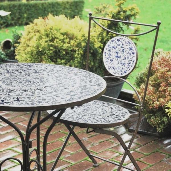 Table en céramique et fer forgé - 6