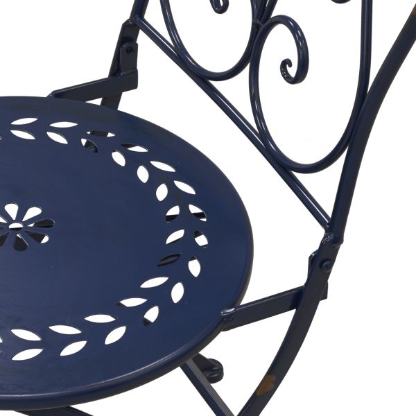 Table et chaises de jardin en métal laqué - AUB-5083