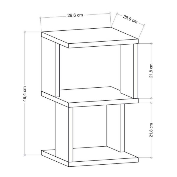 Table de chevet en aggloméré Carter - ASI-2161