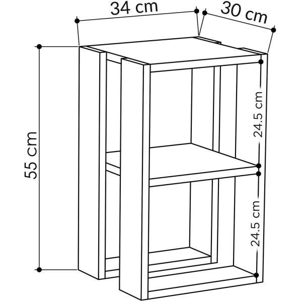 Table de chevet en aggloméré Lonie - ASI-1542