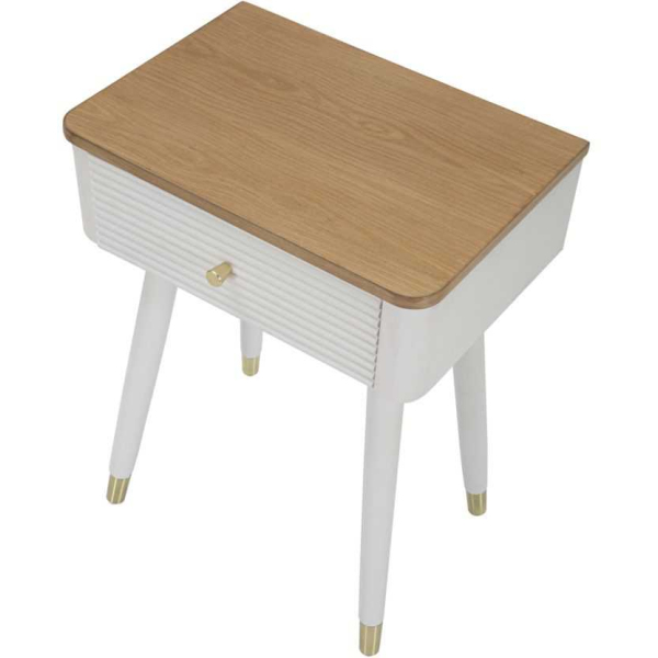 Table de chevet en bois de frêne Matera 45 x 32 x 62 cm - 96,90