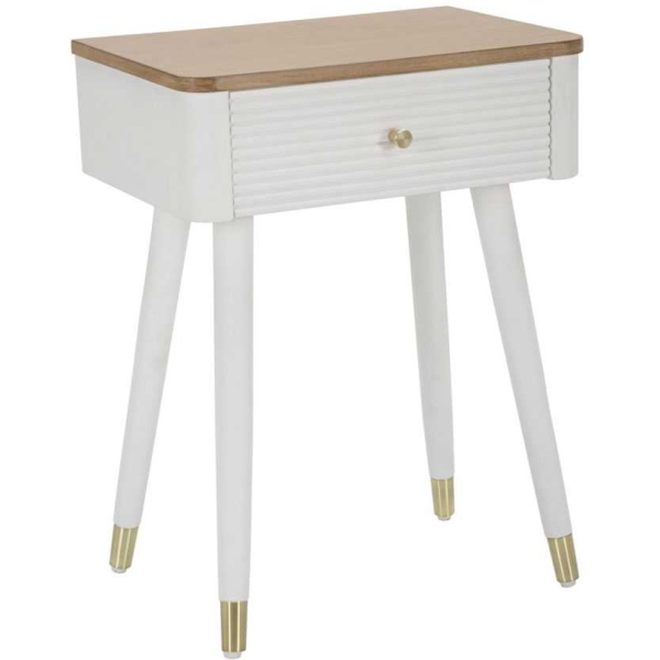 Table de chevet en bois de frêne Matera 45 x 32 x 62 cm