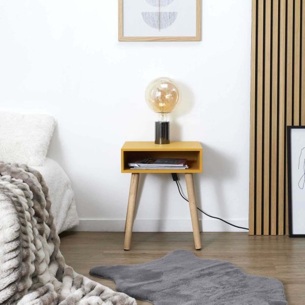 Table de chevet en bois niche colorée - 26,90