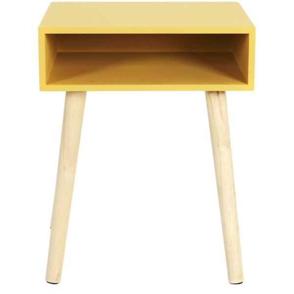 Table de chevet en bois niche colorée - CMP-4725