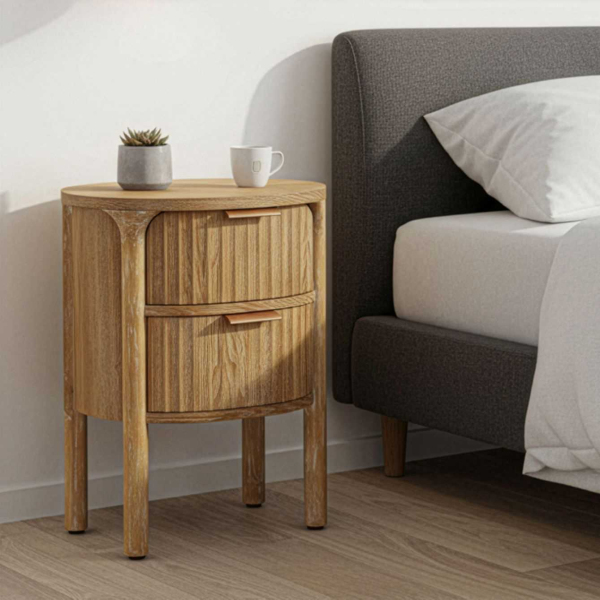 Table de chevet en bois de sapin Gothenburg 38 x 34.5 x 52 cm - MAURO FERRETTI
