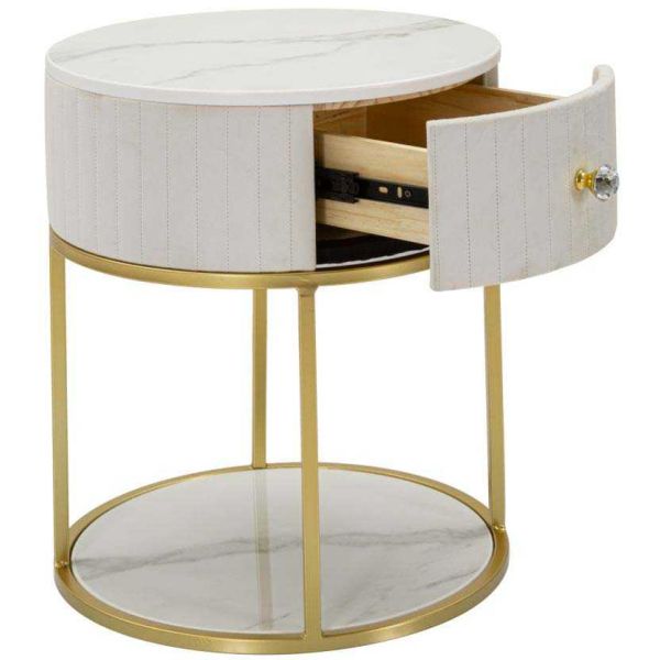 Table de chevet en métal Montpellier 42 x 48 cm - 129