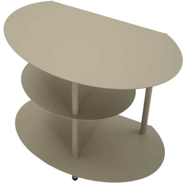 Table de chevet en métal Saturn 49.5 x 27.5 x 49.5 cm - 6