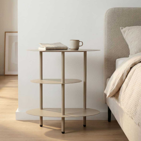 Table de chevet en métal Saturn 49.5 x 27.5 x 49.5 cm - MAURO FERRETTI