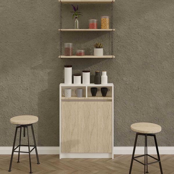 Table de cuisine pliante avec rangements Bracked - 99,90