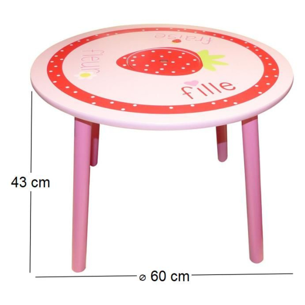 Table pour enfant Fraise - 17,09