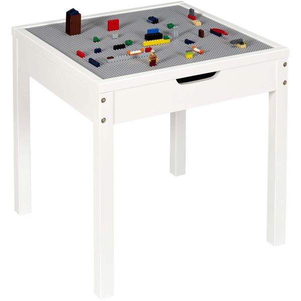 Table enfant rangement intégré plateau compatible briques construction - 9